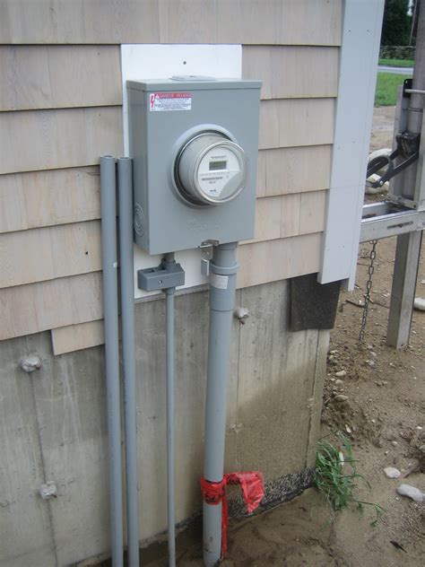 electric meter with rectangular box|exterior electrical meter box.